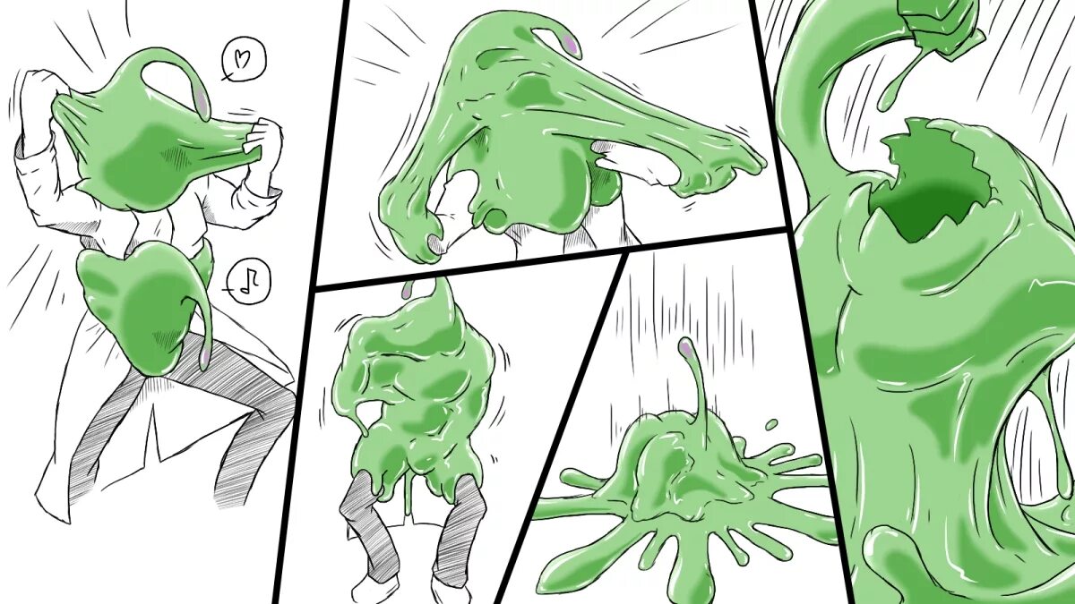 Greenteaneko слизь. Комикс слизь. Мини комиксы. Комиксы green tea neko слизень. Слизь варкрафт арт.