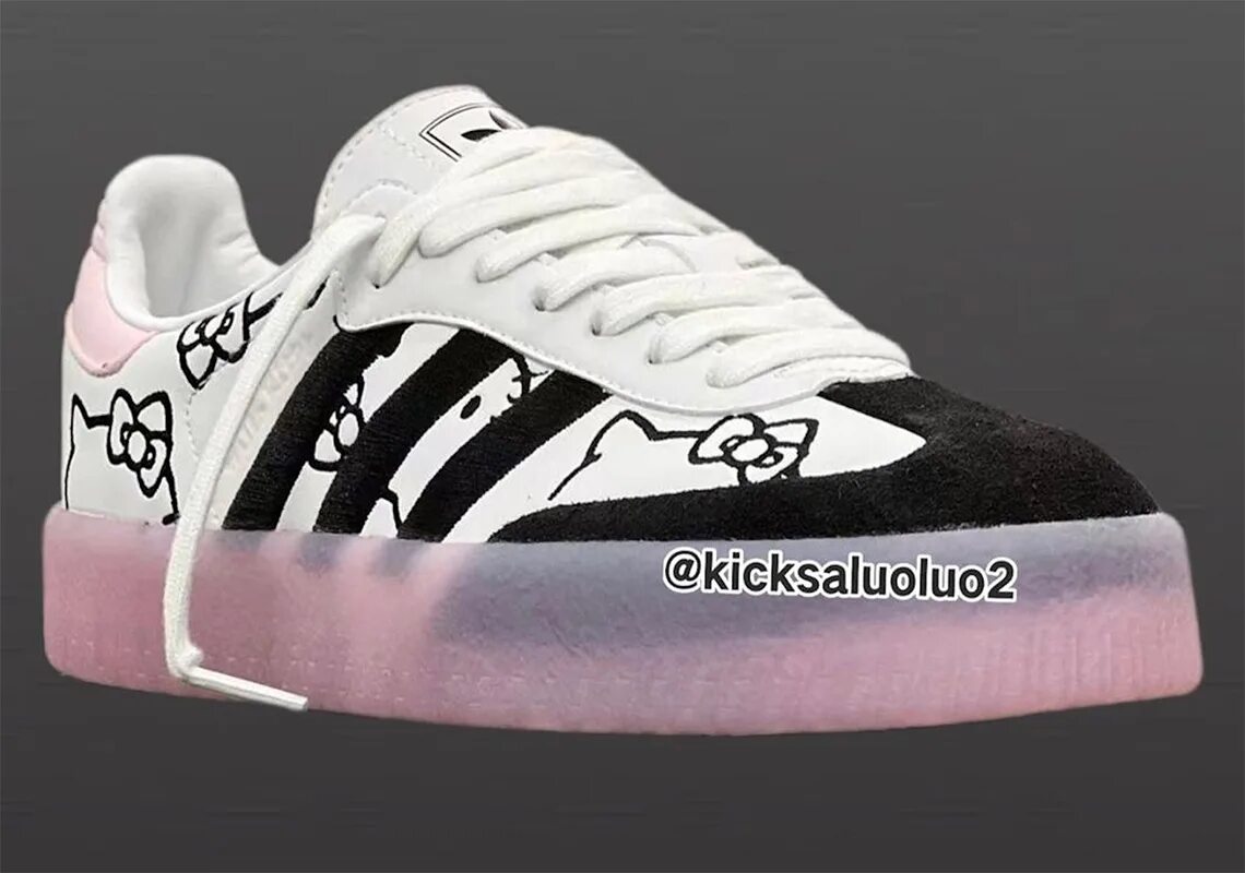 Adidas hello. Hello Kitty x adidas Samba 2.0. Адидас Самба Хеллоу Китти. Адидас Хеллоу Китти кроссовки. Кроссовки адидас Хеллоу Китти женские.