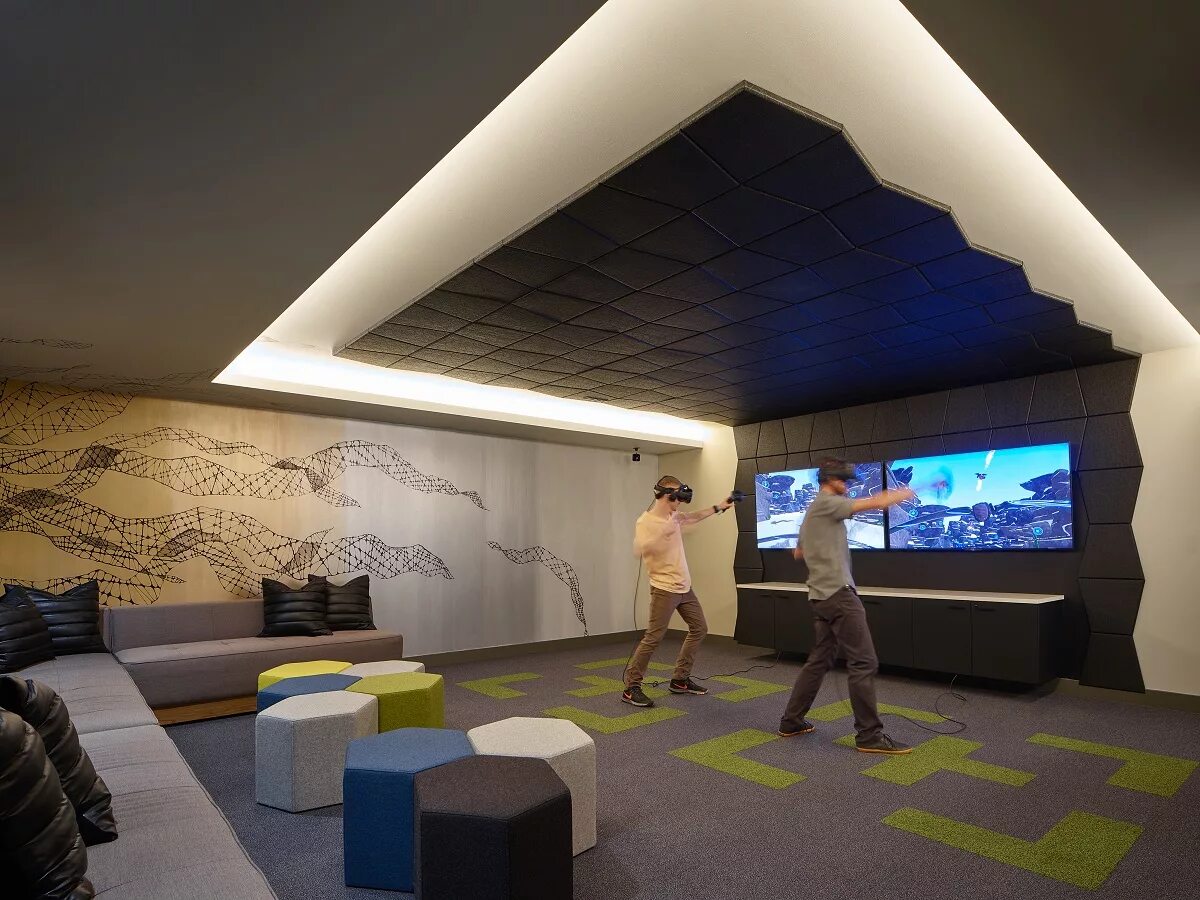 Vr интерьер. Vr комната. виар комната. игровой зал виртуальной реальности. Vr комната.