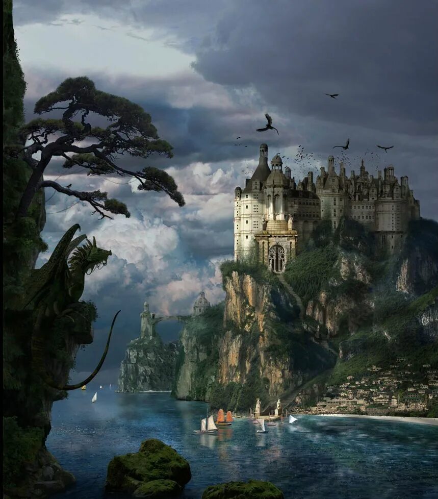 Замок на обрыве. Утес кастерли. утес кастерли замок. змиулан замок. замок fantasy castle.