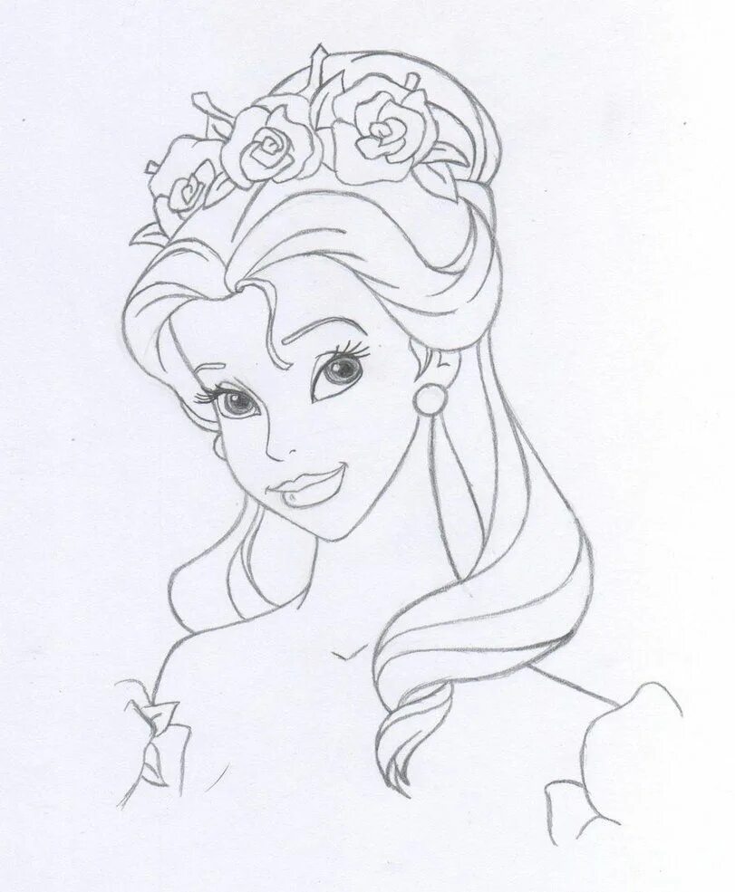 Легкая принцесса. Бель принцесса Дисней срисовать. Дисней Наброски Бель. Принцесса карандашом. Принцесса рисунок.