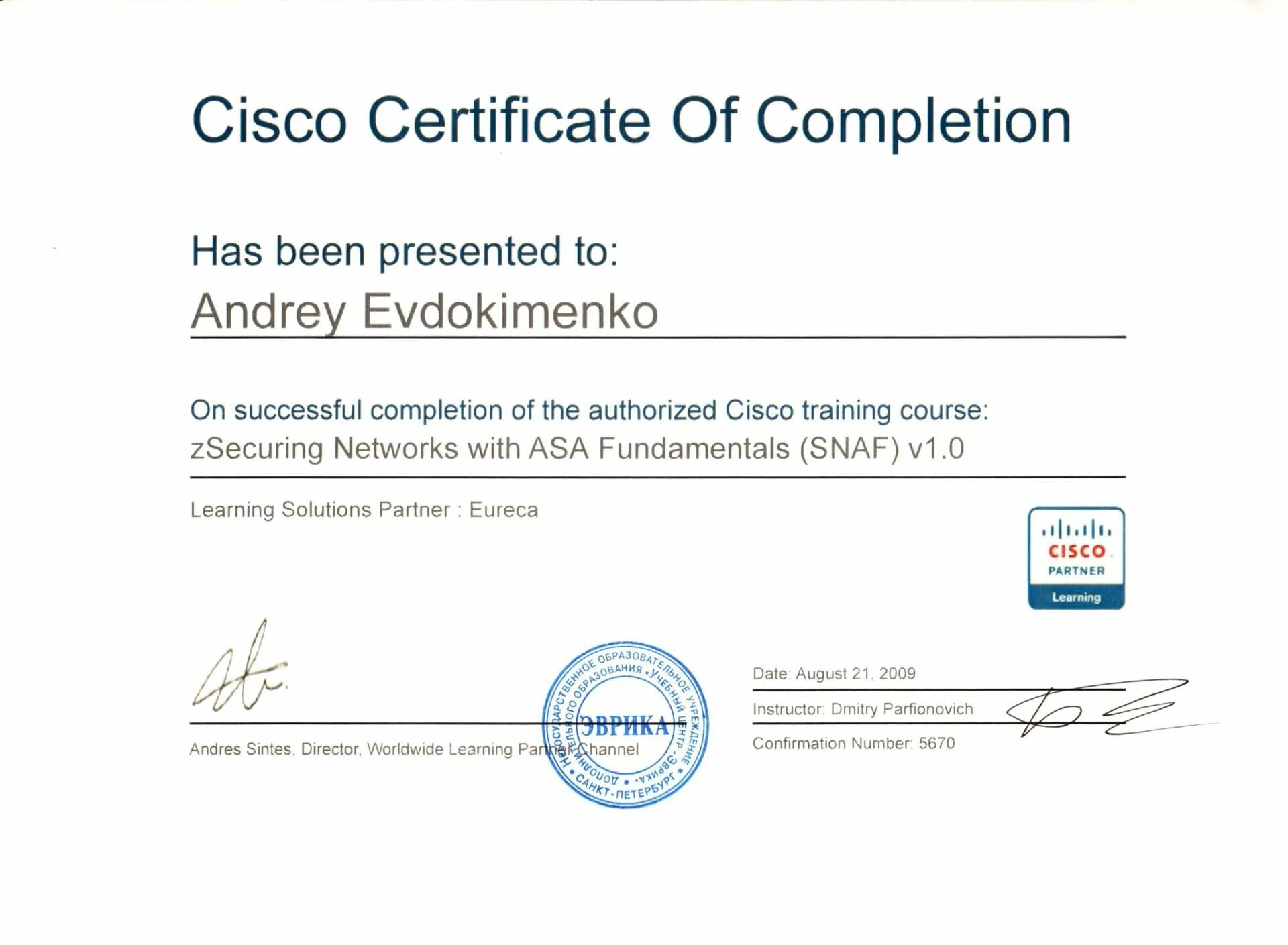 Certificate of Enrollment. Cisco Certifications 2023. Cisco Certificate Uzbekistan.