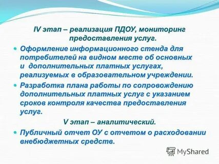 Платных дополнительных образовательных услуг