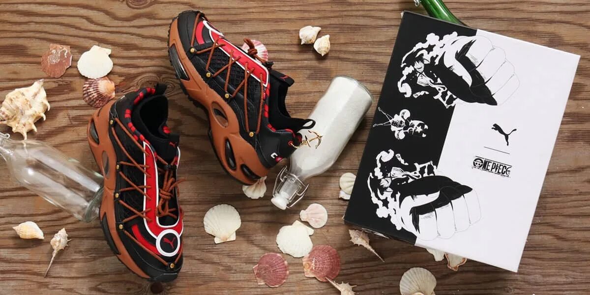 ‘One piece’ x Puma Cell Endura. Кроссовки Puma Ван Пис. Кроссовки коллаборации Ван Пис.