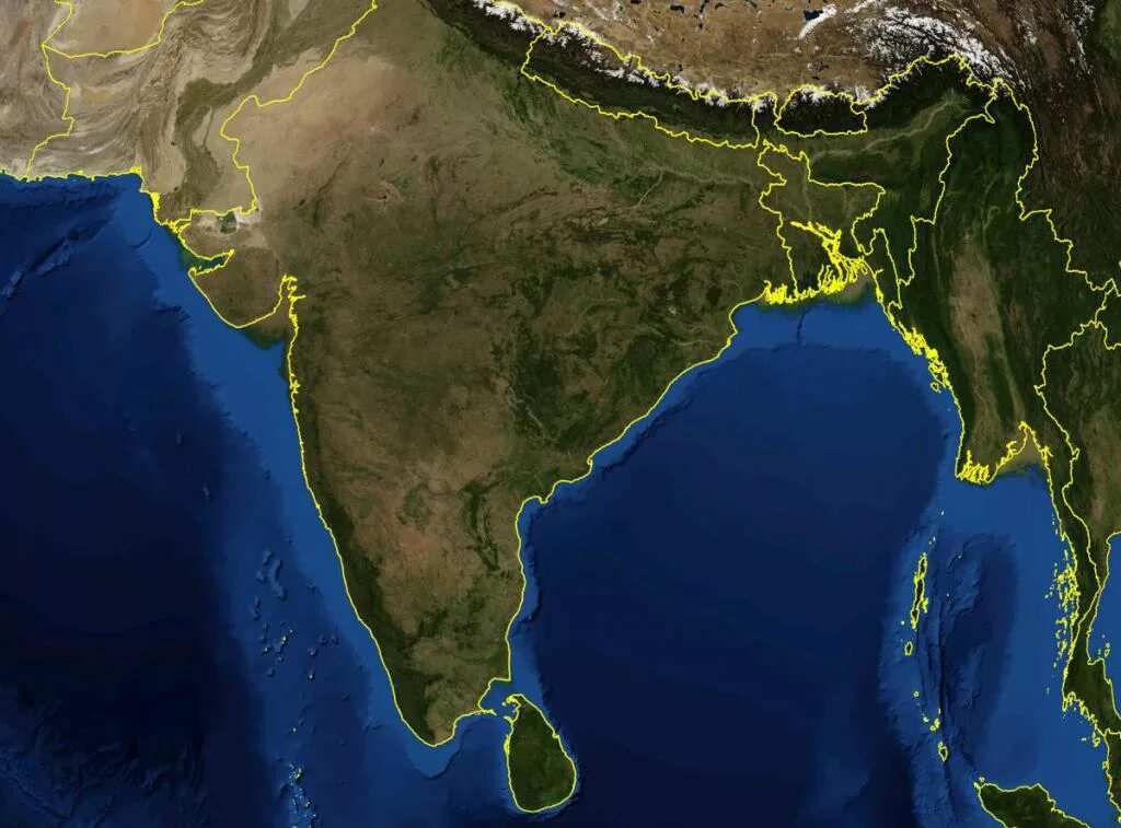 Бенгальский какой океан. Индия бенгальский залив. Космический снимок полуострова Индостан. Индостан заливы. Индийский океан вид из космоса.