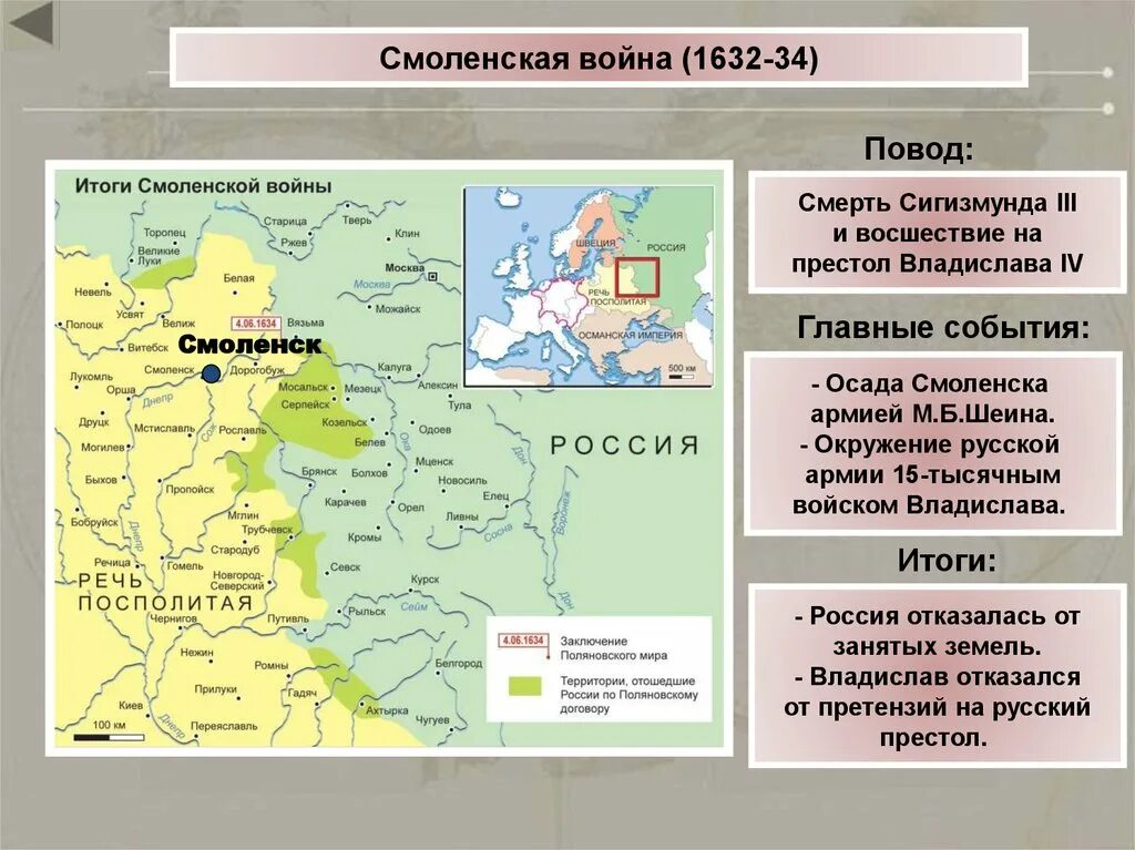 Поляновский мирный договор условия