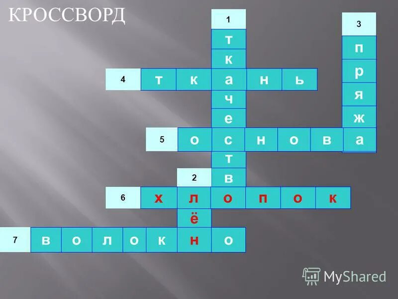 тонкая хлопчатобумажная ткань кроссворд 7