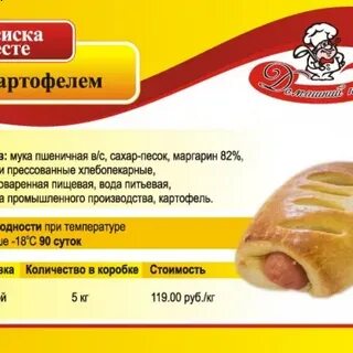 Сколько калорий в сосиске в тесте