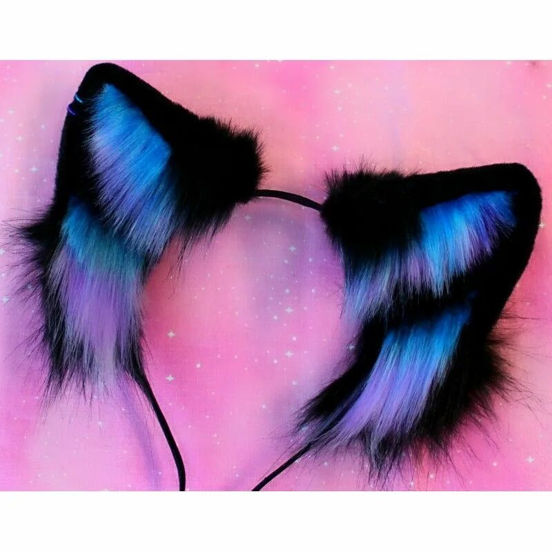Голубые ушки. Кошачьи ушки с пайетками. Голубые ушки. Как называется синий с ушами. Хвост кошки карнавальный.