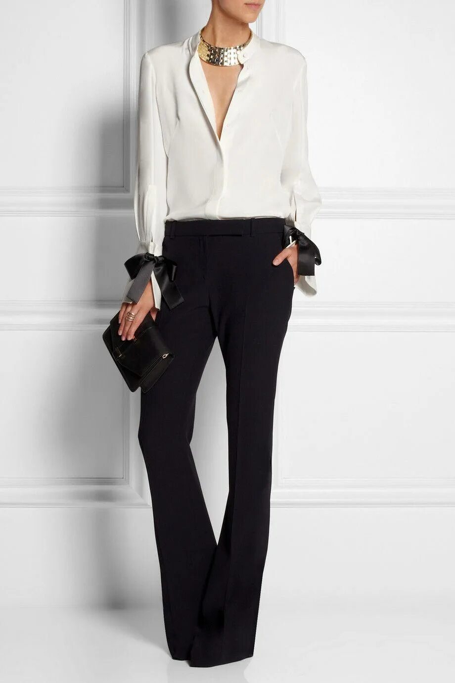 Черные брюки белая блузка. Стильные классические образы. Классические образы для женщин. Элегантные женские брюки. Стильный деловой образ.