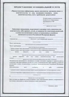Документы для опеки над инвалидом