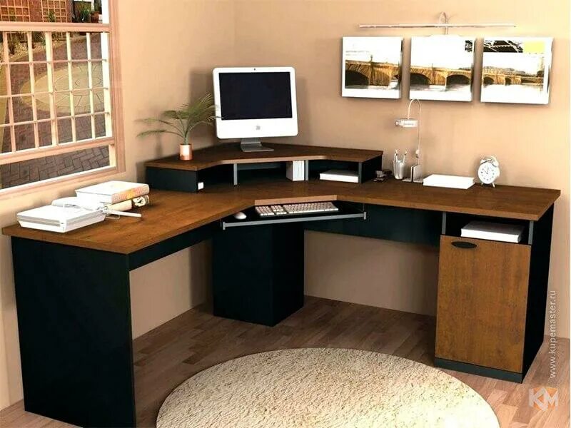 Компьютерный стол «Corner Desk». Угловой компьютерный стол. Компьютерный сетап. Стол письменный угловой.