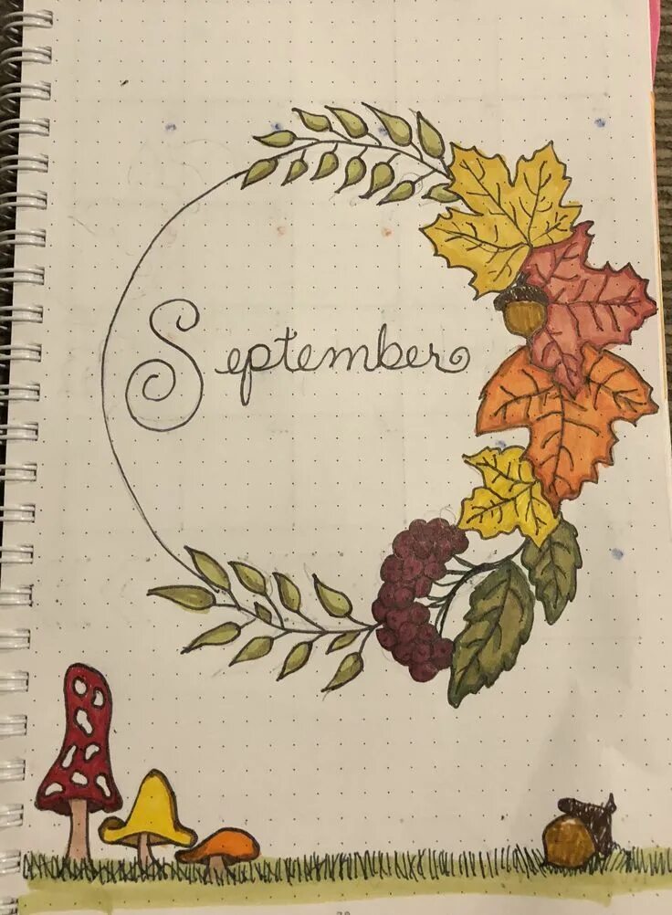 Как оформить сентябрь. Bullet journal сентябрь. осенние идеи для ежедневника. ежедневник на сентябрь. рисуем осенние для ежедневника.