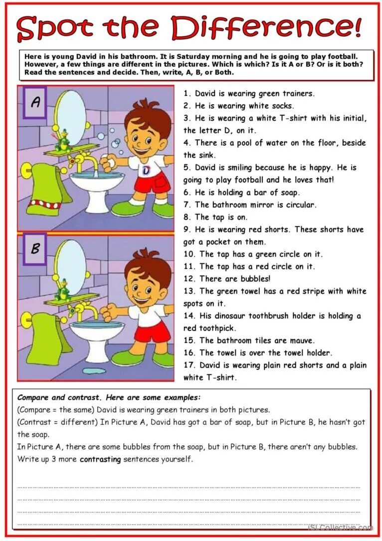There are some differences. Spot the difference worksheets. spot the difference there is there are. spot the difference past simple. spot the difference esl.