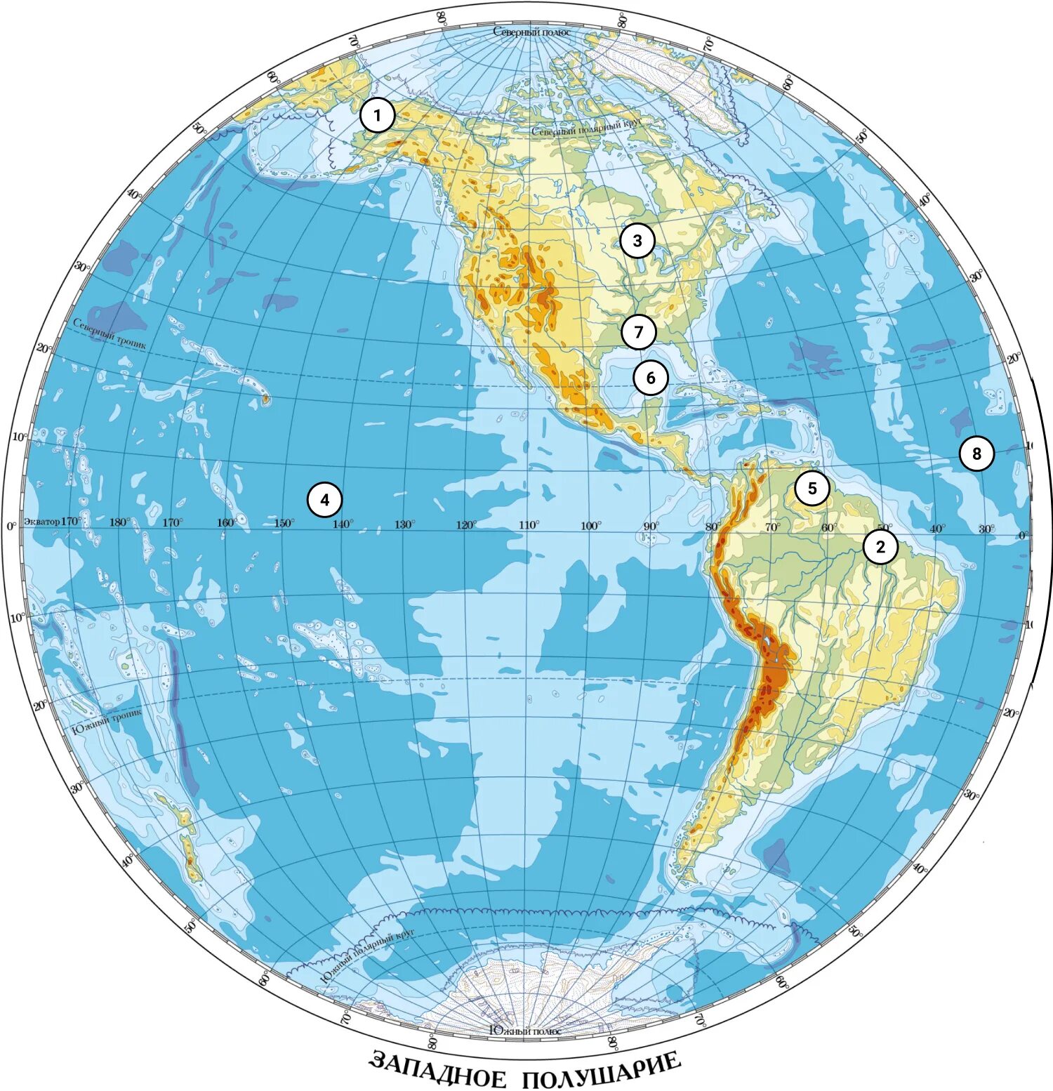 Физическая карта Западного полушария. Карта полушарий Западное полушарие. Карта Западного полушария земли. Физическая карта полушарий Западное полушарие Восточное полушарие. Географическое положение северной америки полушария