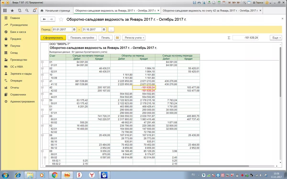 Обороты счета в 1с. Оборот счета 01к в 1с. Обороты счета 01.