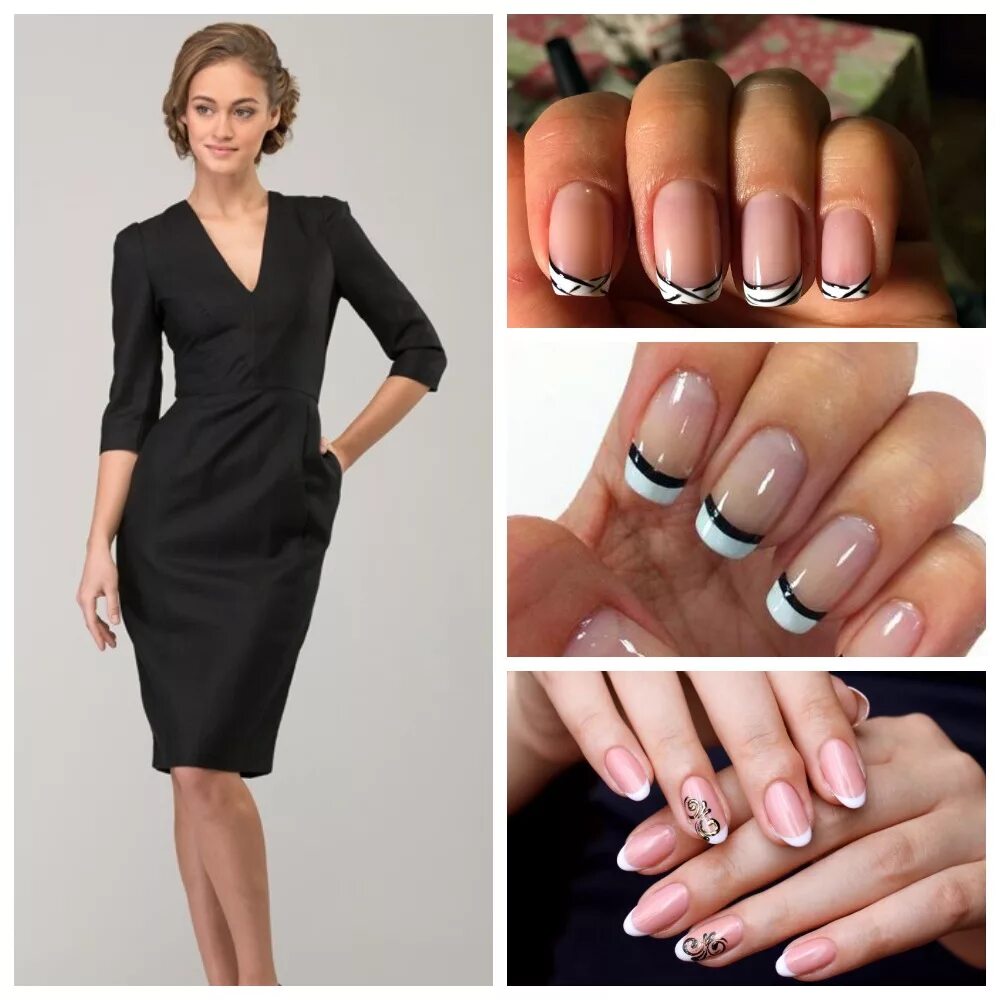 Маникюр под одежду. Маникюр к черному платью. Маникюр под светлое платье. Маникюр под любую одежду. Маникюр под наряд.