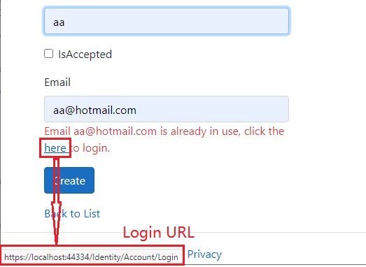 This address is already used. Email already in use. email is already in use.