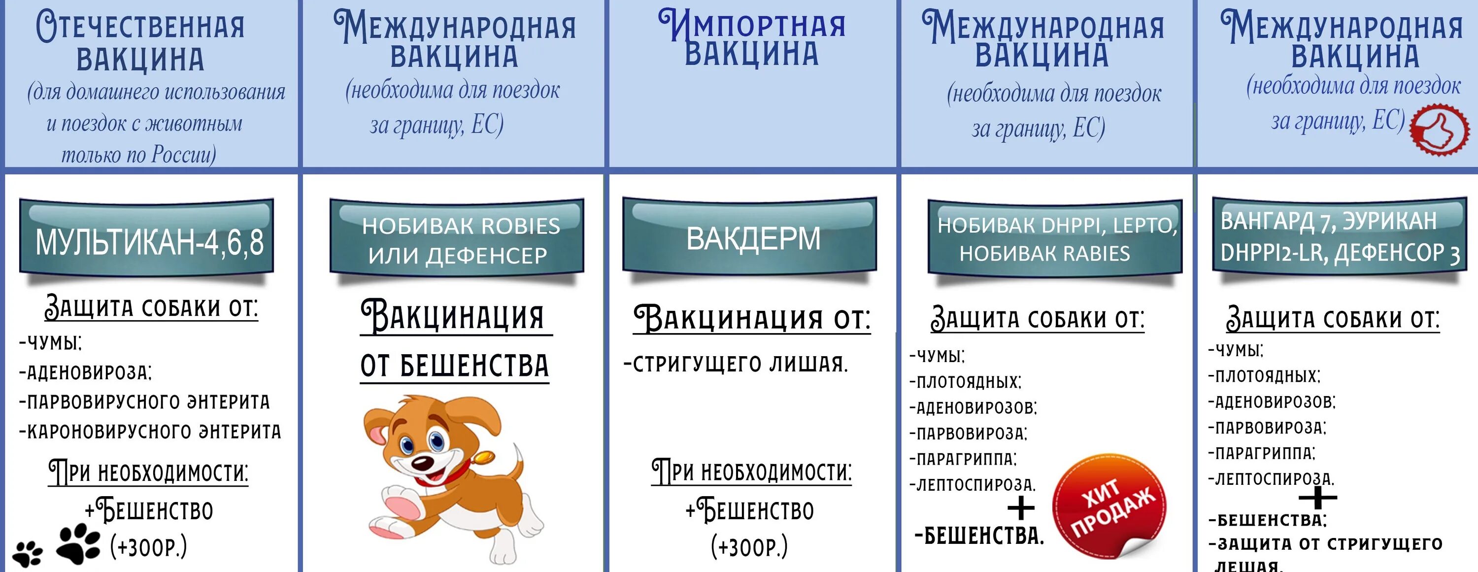 В каком возрасте делают прививку от бешенства