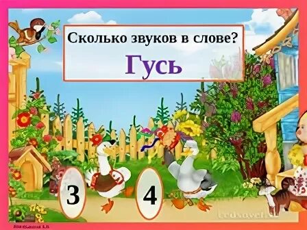 Сколько звуков в слове гусь