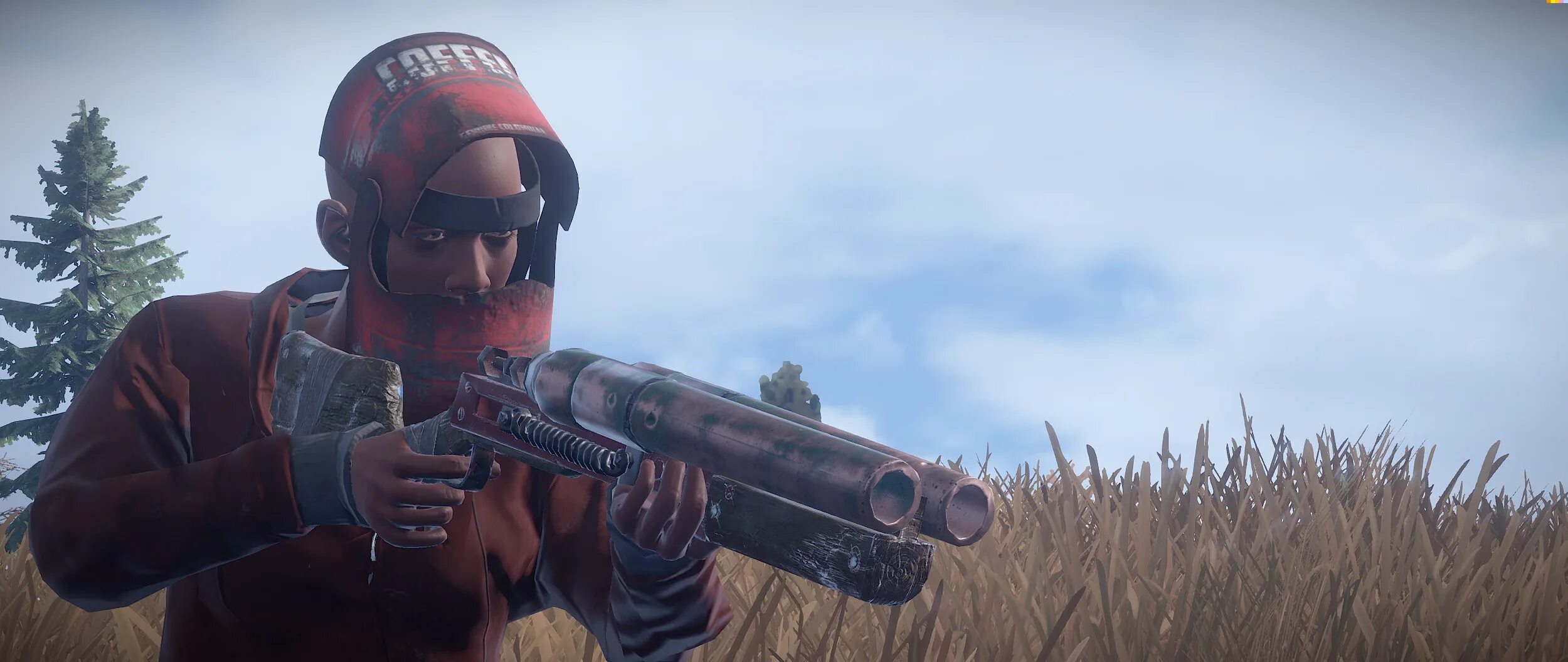 Call rust. Раст double barrel. двуствольный дробовик раст. double barrel shotgun rust. персонаж из раста.