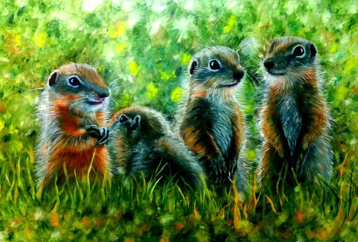 Суслик сказка. Суслики живопись. картина суслика. суслик арт. суслик акварелью.