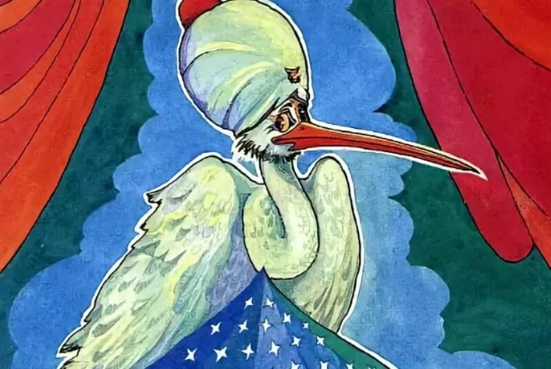 Аист и сова. Гауф в. &quot;калиф-аист&quot;. сказка калиф аист. иллюстрация к сказке гауфа калиф аист.