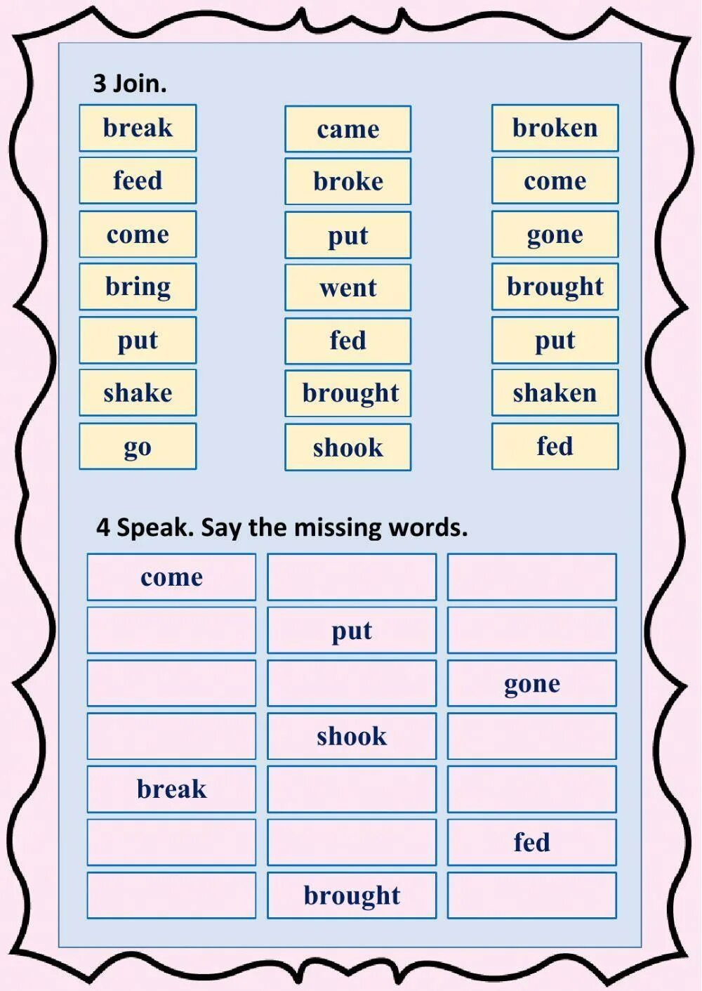 Break third form. Past simple irregular verbs tasks. three forms of irregular verbs worksheets. неправильные глаголы worksheets. неправильные глаголы английского языка worksheets.
