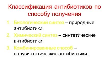 Антибиотики способы получения