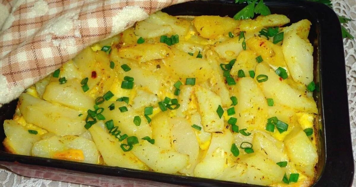 Рецепт картошки с яйцом в духовке