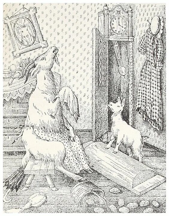 волк из сказки братьев гримм «волк и семеро козлят». сказка братьев гримм волк. сказка братьев гримм волк. семеро козлят братья гримм. карл оффердингер (carl offterdinger, 1829 – 1889).