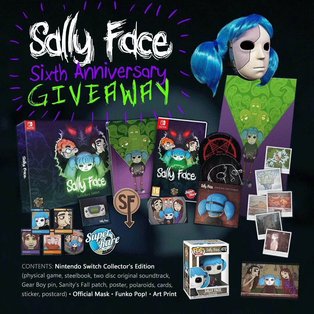 Салли фейс стрим. Нинтендо салли фейс. Коллекционное издание sally face. Салли фейс нинтендо свитч. Протез салли фейс.