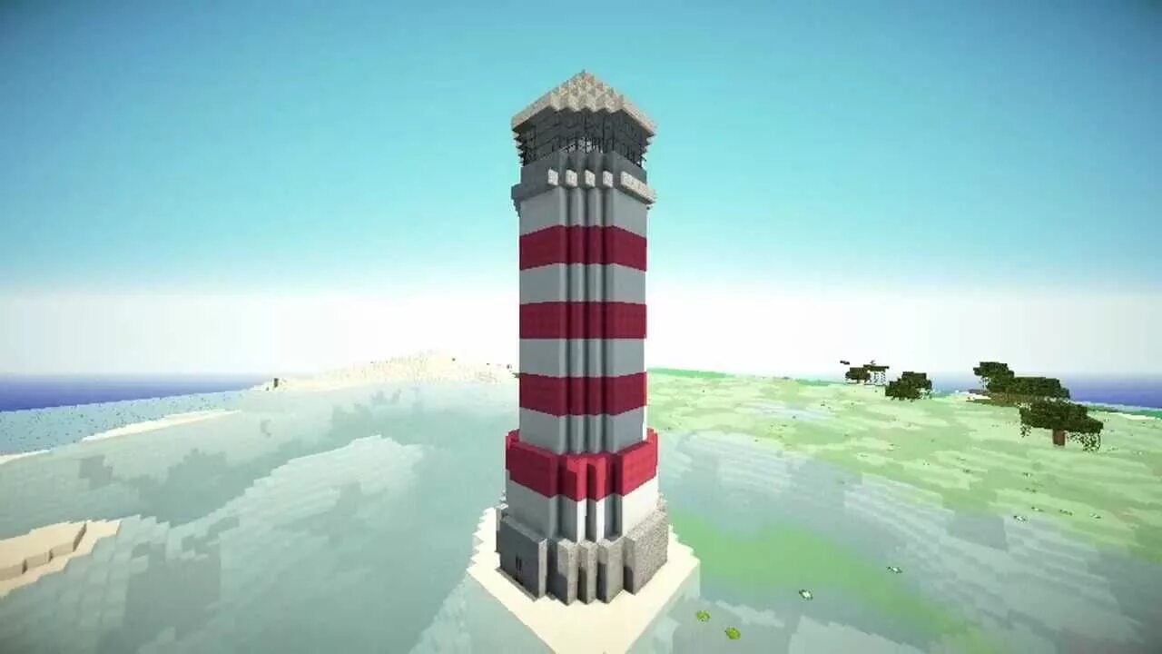 Красивое оформление маяка майнкрафт Historical Lighthouse Minecraft Map