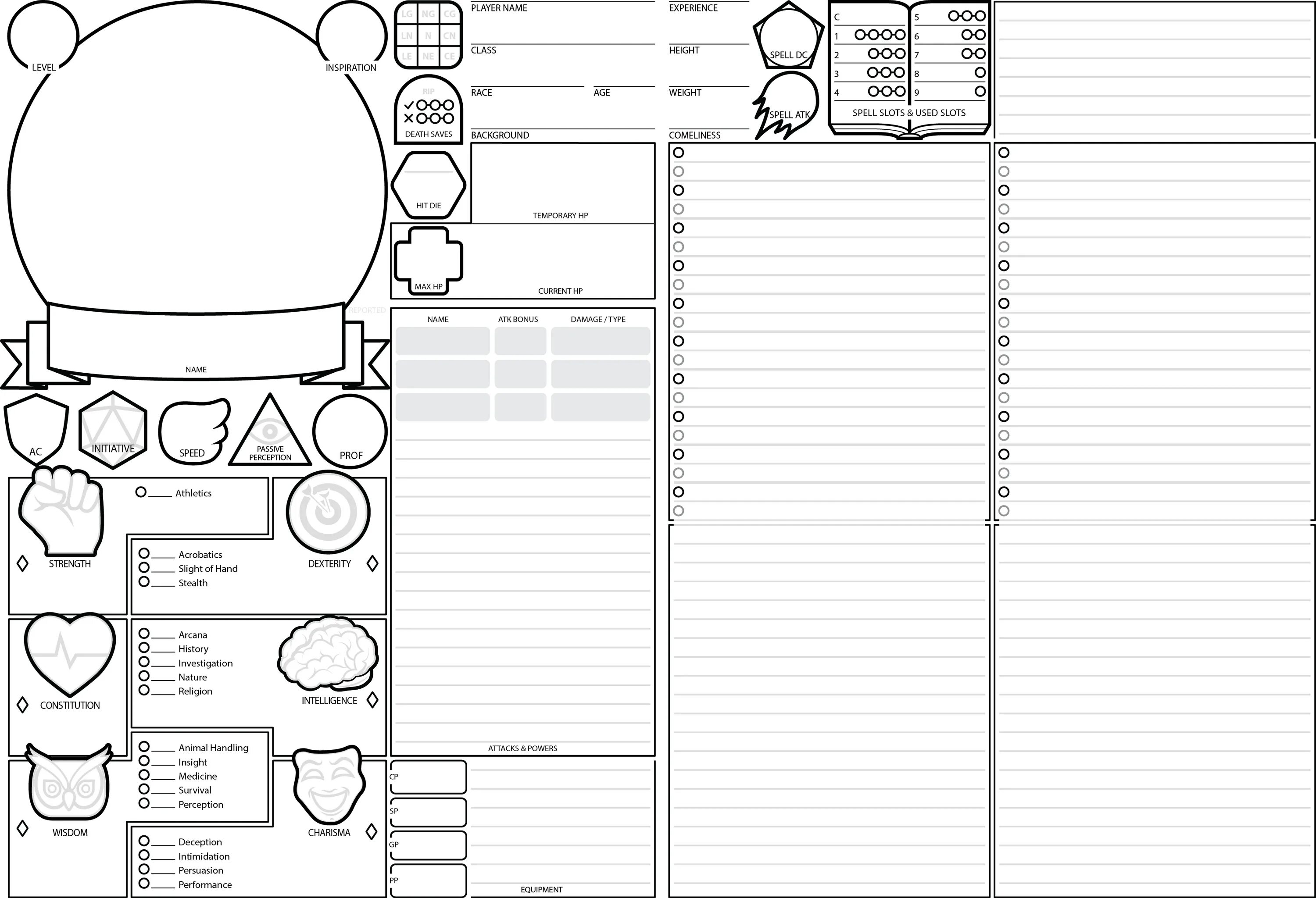 Лист персонажа днд 5 печать. Лист персонажа ДНД 5. Лист персонажа ДНД 5 заклинания. Лист персонажа ДНД 5 для печати. DND 5 лист персонажа.