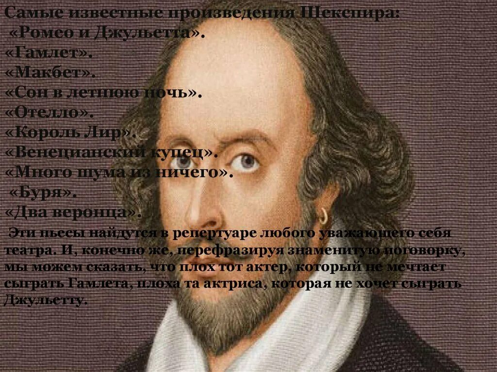 Слушать известные произведения. Шекспир Уильям. Уильям Шекспир презентация. Уильям Шекспир известные произведения. Шекспир актер.