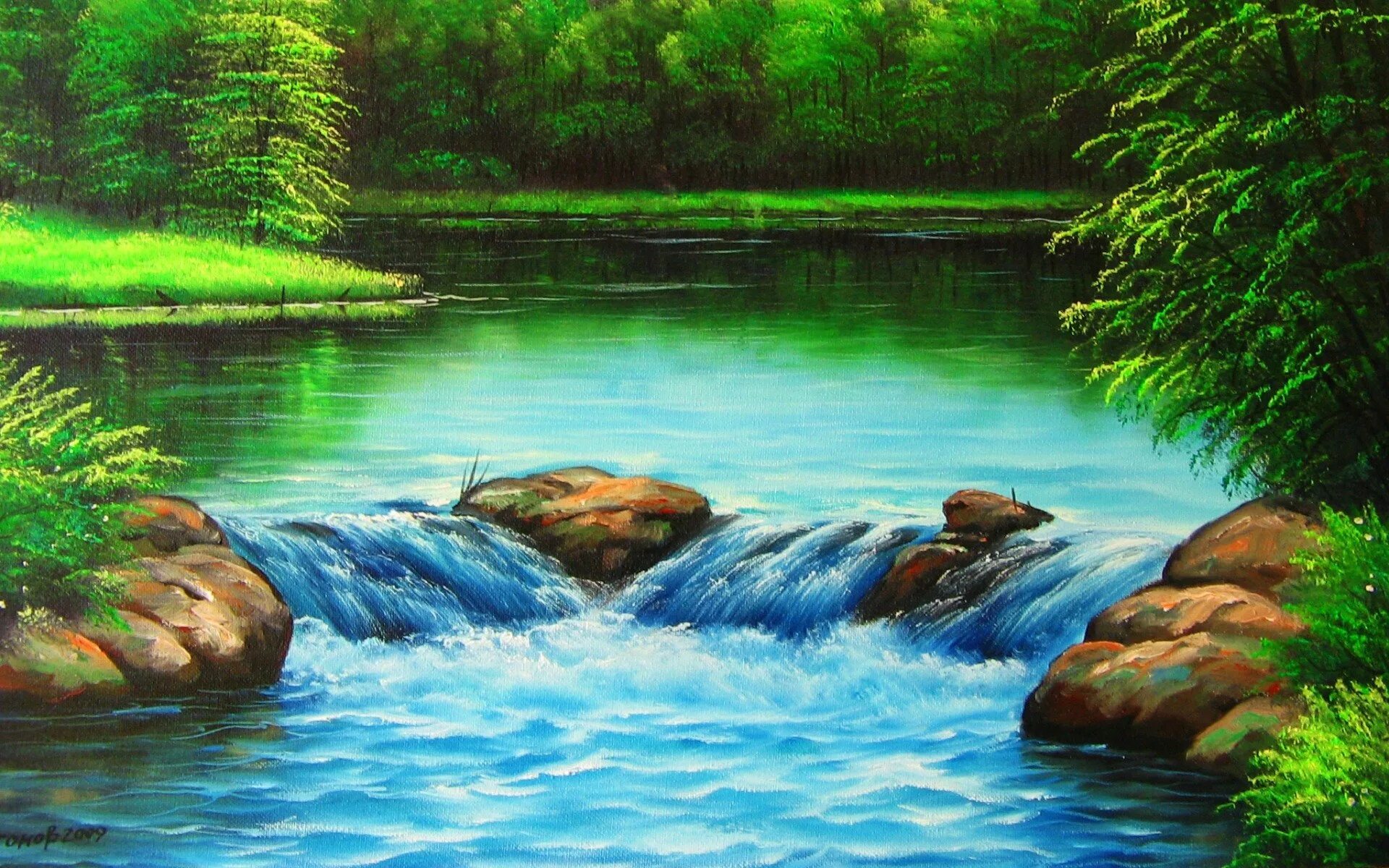 Сказочная река. Сказочная природа и река. Ручей в лесу для детей. Река для детей.