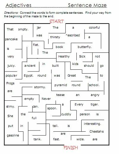 Sentence structure in English for Kids. Adjectives games for Kids. Adjective order Worksheets for Kids. Sentence structure Worksheets for Kids