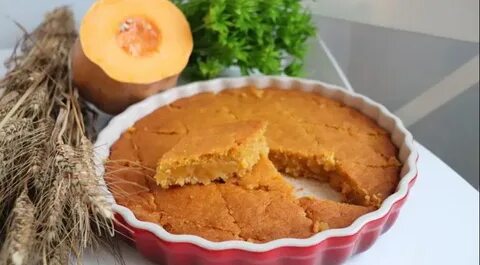Пирог из тыквы и манки на кефире