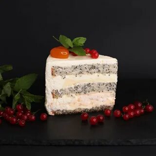 Торт с маковым безе