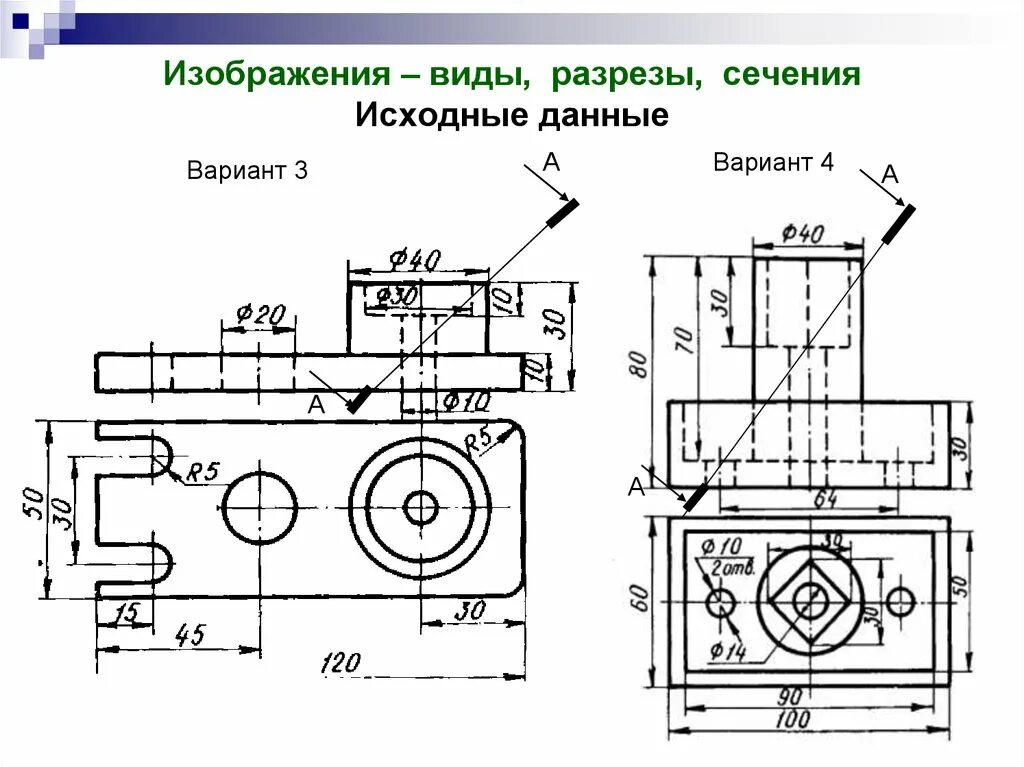 Картинки ПРОСТЫЕ РАЗРЕЗЫ СЕЧЕНИЕ