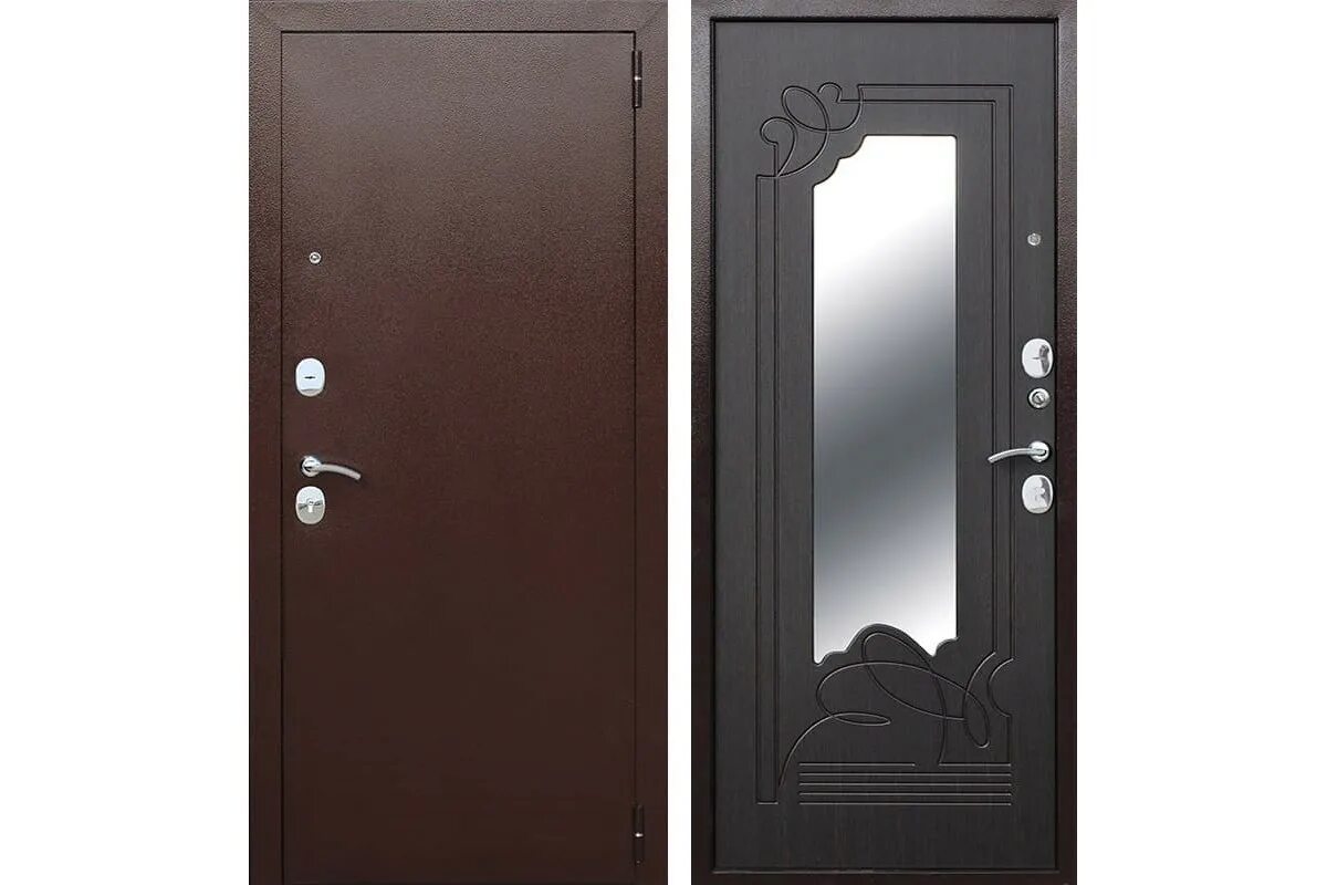 Входные двери Ferroni МДФ МДФ С зеркалом. Феррони дверь Nika 7,6 серебро, венге классика, левая, 860 х 2050 мм. Дверь Аттика входная с зеркалом Бастион. Йошкар 1200*2050*70 антик медь/венге правая.