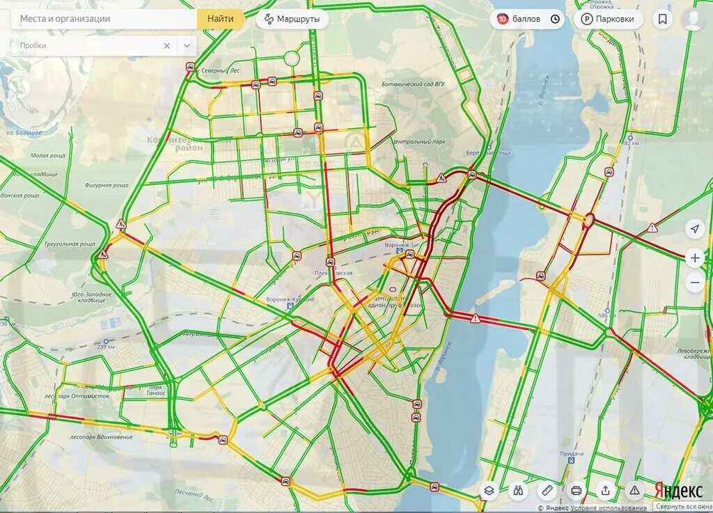 Воронеж пробки левый берег