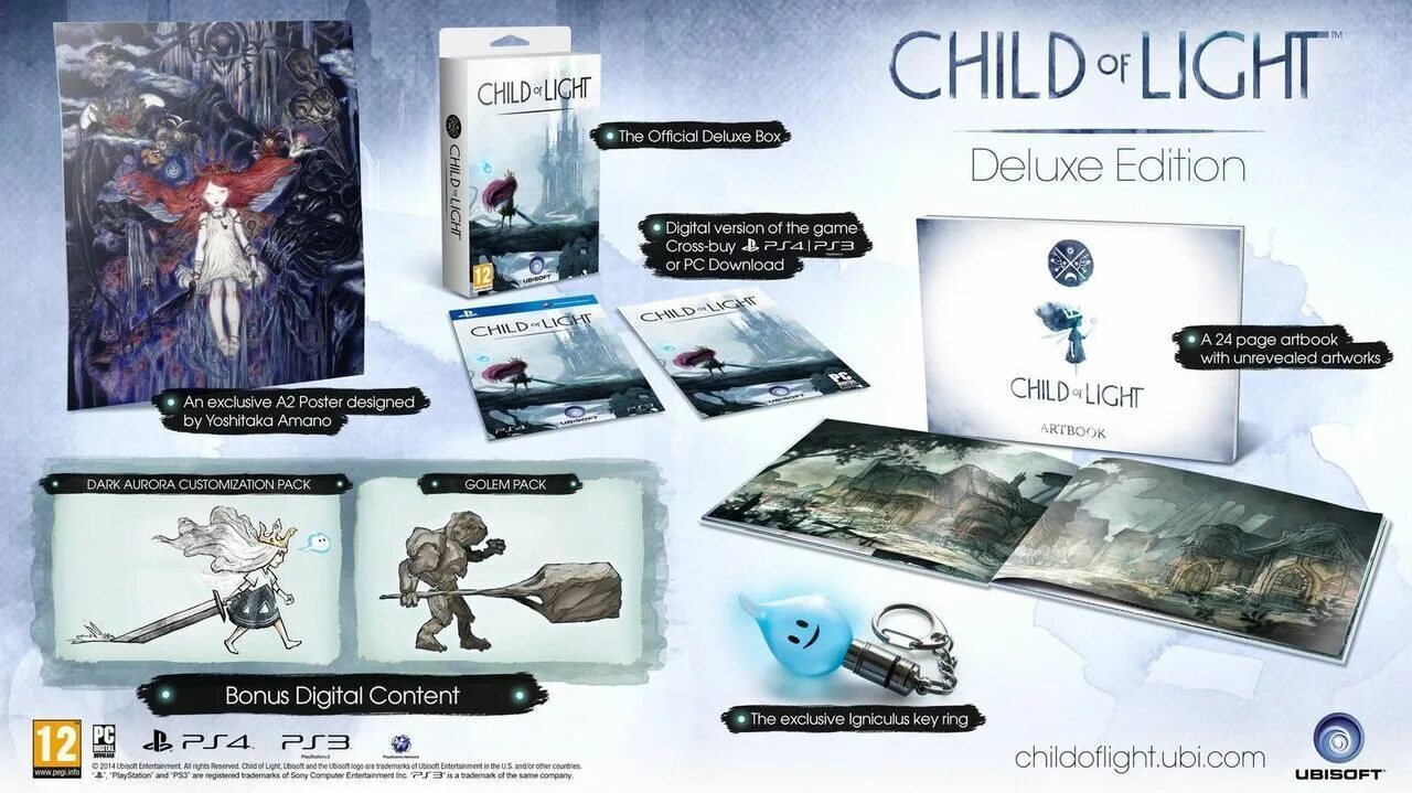 Child of Light ps4. Child of Light. Deluxe Edition. Коллекционное издание. Коллекционки игр. Ps3 light