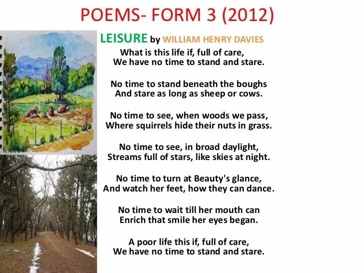 What is this life if full. Leisure стихотворение. leisure poem. what is this life стихотворение.