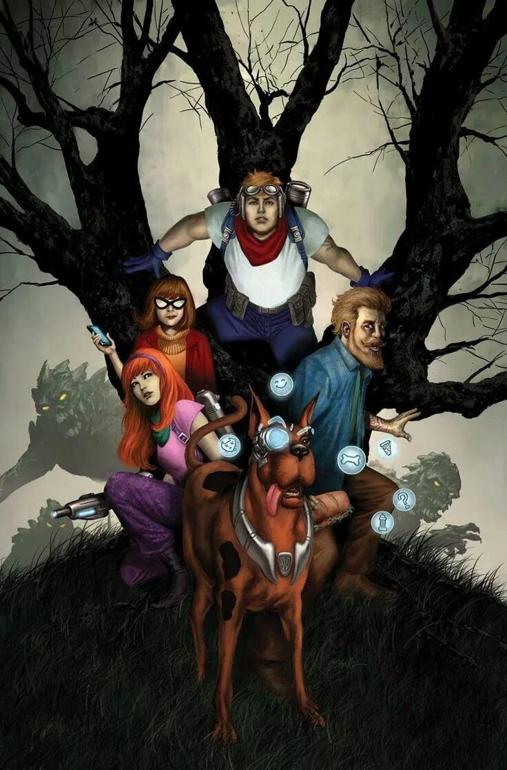 Scooby doo comics. Скуби Ду хоррор. Культовые персонажи из мультфильмов. Скуби Ду арты. Скуби Ду в страшном стиле.