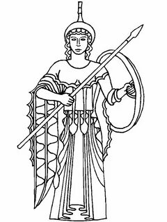Богиня афина рисунок