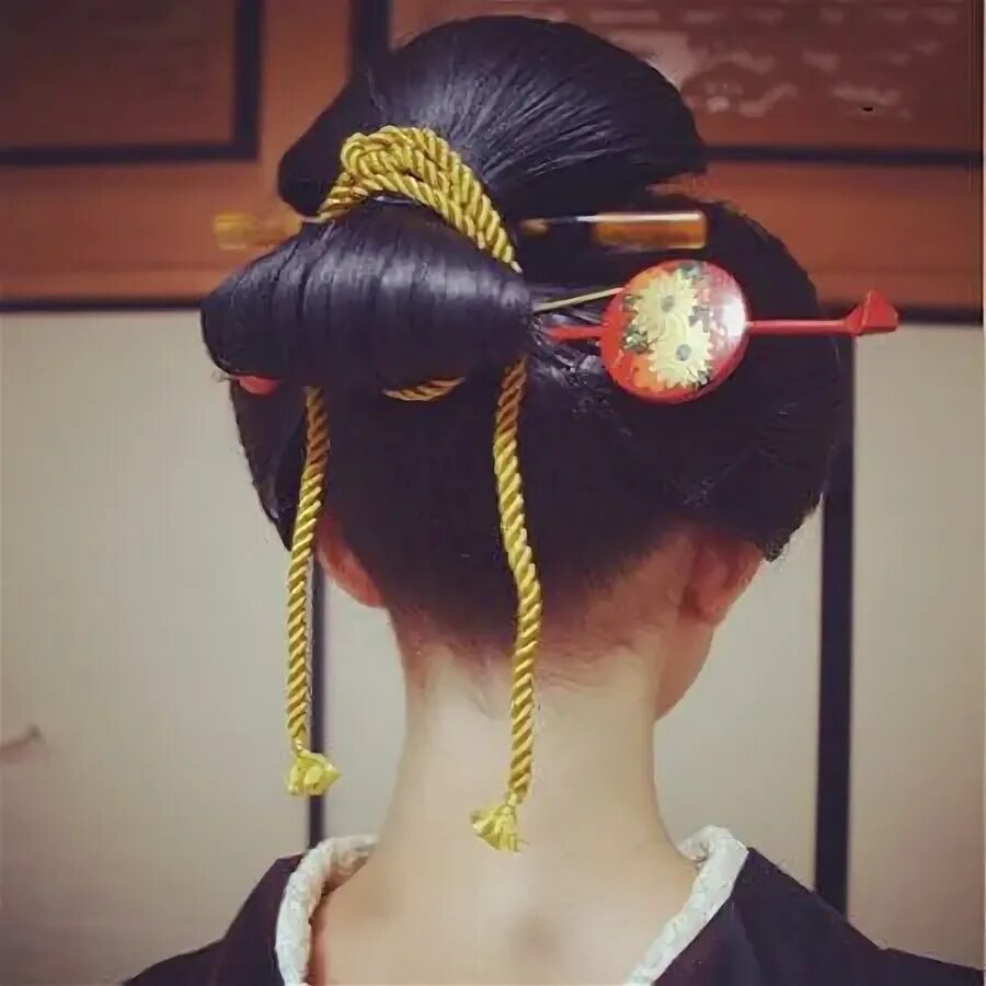 Магэ прическа женская Geisha hair Geisha hair, Japanese hairstyle traditional, Geisha girl