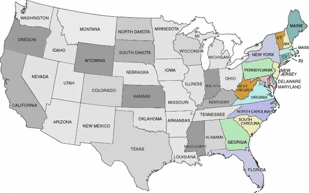 Карта америки со штатами. Штаты сша список по номерам. 50 штатов сша. Луизиана штат сша на карте. Карта плотности населения сша по штатам.