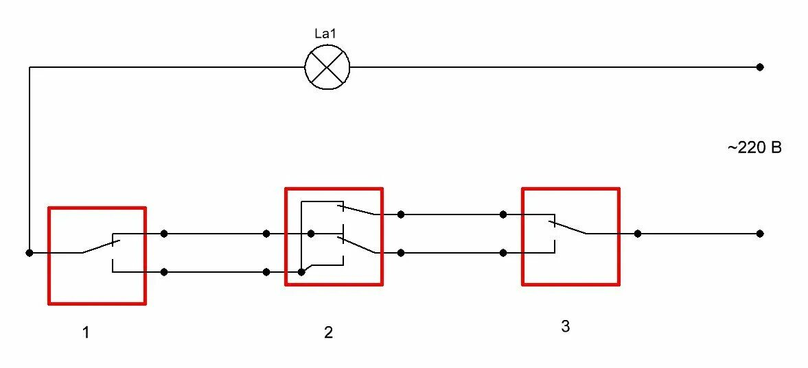 2х клавишный перекрестный переключатель схема подключения. Перекрёстный выключатель одноклавишный схема подключения. Схема расключения проходного переключателя с 4 мест. Схема подключения 5 проходных выключателей. Как подключить перекрестный выключатель