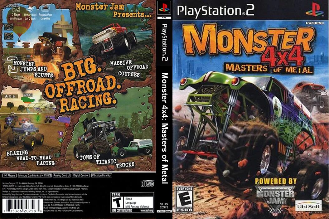 Карта игры монстры. Monster 4x4: Masters of Metal. Monster Truck игра ps2. Ps2 игра Metal. Monster 4x4 ps2 обложка.